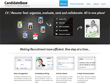 Tablet Screenshot of candidatebase.com
